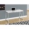 Homeroots 29.75 in. Glossy White Particle Board & Chrome Metal Computer Desk 333408 - alternate 7